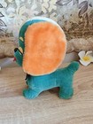 Vintage Dakin Dream Pets 60 s Japan Sawdust Stuffed Blue Bow Tie Dog 5 