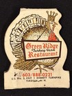 Green Ridge Turkey Farm Restaurant Empty Contour Matchbook Nashua Nh No Matches