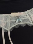 Vtg Victoria Secret Garter Belt White   Aqua Lace - Size Xs   S - 2014