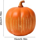 Starry Night Led Pumpkin Lantern - Sparkling Twinkling Effect - 8  X 5  Resin