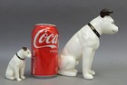 Vintage Ceramic Rca Dog Figure Nipper Lot 3   6    Sarsaparilla Japan
