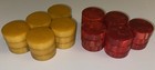 Crisloid Cranberry Red Butterscotch Bakelite Backgammon Checkers 1 7 16    30 Pcs