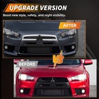 Full White Led Drl Lights W  Signal Front Grille For 2008-2015 Mitsubishi Lancer