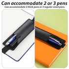 2 Pcs Elastic Pen Holder For Notebook  Adjustable Pencil Pouch  Pu Leather Pen