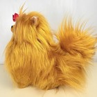 Fao Schwarz Pomeranian Puppy Dog Plush Stuffed Animal Rare 10  Brown Pink Bow