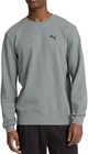 Puma Men s Long Sleeve Textured Crew Pullover Sweatshirt  Gray  Size M