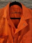 Red Kap 44 Reg Orange Coveralls Work Ct100r4 Cotton Poly Blend Cosplay Prison