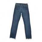 Paige Blue Denim Skinny Ankle Cotton Jeans Frayed Hem Size 29 Chic Casual Preppy