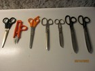 Vintage Scissors Lot Of 7 Solinger  Stainless   Forged Steel  Fiskers  Etc 