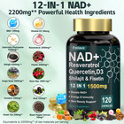 Nad  Supplement 1500mg With Resveratrol   Cellular Health   Energy   120 Caps Us