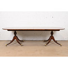 Baker Furniture Historic Charleston Georgian Banded Flame Mahogany Dining Table
