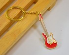10pcs Pack  Red Guitar Keychain  k18-7r   Nice Gift