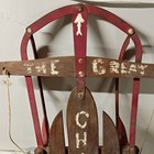 Vintage 1955 Flexible Flyer Junior Airline  251  Snow Sled 51    Wood Metal