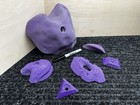 Set Of 6 Used Purple Rock Climbing Holds  Please See Pictures 