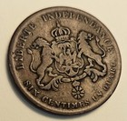 1850 Haiti 6 1 4 Centimes Copper Coin Scarce Denomination And Type Faustin