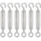 Yamaso 6pcs M5 Hook   Eye Turnbuckle Wire Rope Tensioner Stainless Steel 304