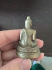 Ancient Buddha Mini Statue Made Of  Brass Or Copper Made In Asia