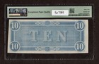 1864  10 T-68 Confederate States Of America Note - Pmg 62 Epq