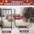 41gal Firewood Rack Holder With 6 Hooks  Sturdy In outdoor Log Storage Organizer