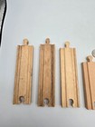 Wooden Train Railway Straight Track Lot X8 - Works W Thomas   Friends Brio