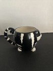 Pier 1 Chubby Cat  Kitty Cat Mug Black   White Stripes