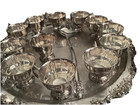 Wallace Baroque Punch Set Bowl Tray 12 Cups  Ladle And 2 Felt Storage Cloths