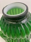 Ceiling Fan Tulip Ruffled Globe Shade - Cased Green Glass - 2 1 16  Fitter irg9 