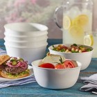Corelle 4pk Glass Vitrelle 28oz Dinner Bowls White  Round Solid Pasta soup Bowls