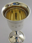 Very Stylish Mint English Sterling Silver Wine Goblet Chalice Cup 1987 Barware