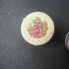 Pair Of Vtg Limoges Pill trinket Boxes Porcelain Colonial Courting Couple Scene