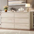 47  6 Drawer Dresser Bedroom Handle Free Wood Chest Of Drawers Storage Cabinet