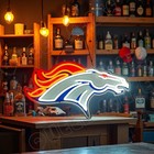 16 x9  Denver Broncos Logo Led Neon Sign With Dimmer Usb Powered Light Vl