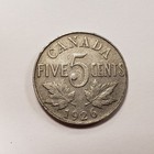 1926 5c Canada Five Cents Near 6 - Km29 - 2 Coin Lot - Sku-q5877
