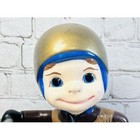 1972 Atlantic Mold Mac Motorcycle Boy Ceramic Figurine 12 x12 x5 