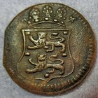 Rare 1731 New York Penny Voc West Frisia Colonial Copper Certificate Authenticit