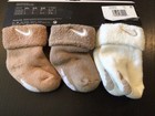 New Nike Newborn 0-6 Months Terry Cuff Socks 6 Pairs White Brown Ivory Beige 