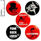 5 Punk Sarcastic Music Buttons Pins 80 s 90 s Vintage Style Band Cool 1  Lot P70
