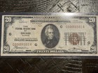 1929  20 Federal Reserve Bank Note Chicago Il - National Currency Brown Seal G-a