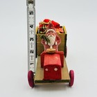 German Antique Santa Claus In Wooden Truck With Gifts Belsnikel Marked Germany
