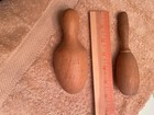 2 Vintage Wood Darning Eggs Sock Darners Wooden Egg Sewing Tool Mending Notions