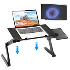 360   Adjustable Foldable Laptop Table Stand Lazy Sofa Lap Bed Desk Breathe Tray