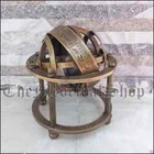 Antique Solid Brass Armillary Sphere Vintage Astrolabe Tabletop Globe Style Gift
