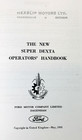Ford Fordson Dexta Super Dexta Operators Manual Owners Maintenance Adjustments