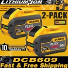 2pack 9 0ah Replacement Battery For Dewalt 20v 60v Flexvolt Dcb609 Dcb606 Dcb612