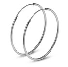 2pcs Women Men 316l Stainless Steel Round Hoop Stud Endless Vogue Earrings Pe31