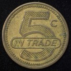 Lyndon Station  Wisconsin Poole s Bar White House Good For 5c Trade Token Brass