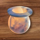 Egyptian Alabaster marble Onyx Stone Vase Lid And Serving Tray  Vtg Collectible