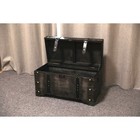 Distressed Black Medium Wooden Storage Trunk - Ash Ash