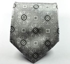 New Classic Paisley Silver Black White Jacquard Woven Silk Men s Tie Necktie