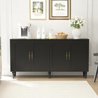 63  Storage Cabinet Sideboard  Buffet  Multifunctional Console  Modern Design